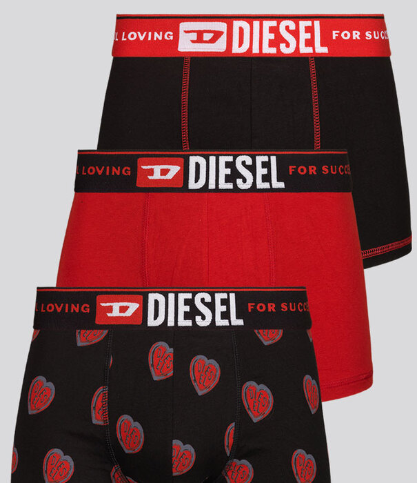 Diesel Boxershort 3-Pack SIAX Damien Valentine Multi Rood (151)