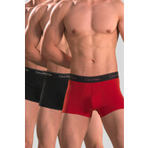 Calvin Klein Trunk 3-Pack NB3873A Modern Cotton Black/Red
