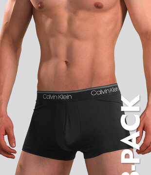 Calvin Klein Low Rise Trunk 3-Pack NB2569A Microfiber Stretch Black