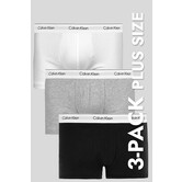 Calvin Klein Trunk 3-Pack NB3377A Plus Size Wit/Zwart/Grijs