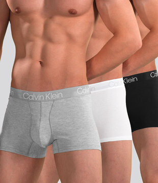 Calvin Klein Trunk 3-Pack NB2970A Modern Structure White/Black/Grey