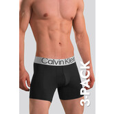 Calvin Klein Boxer Brief 3-Pack NB3075A Microfiber Reconsidered Steel Zwart