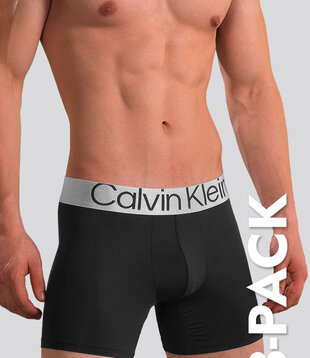 Calvin Klein Boxer Brief 3-Pack NB3075A Microfiber Reconsidered Steel Black