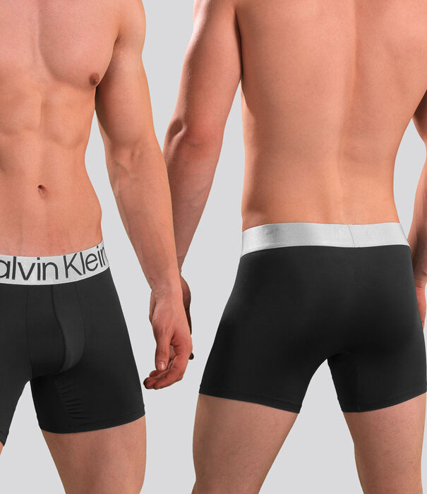 Calvin Klein Boxer Brief 3-Pack NB3075A Microfiber Reconsidered Steel Schwarz