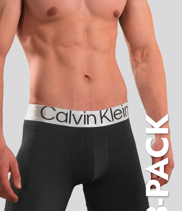Calvin Klein Boxer Brief 3-Pack NB3131A Reconsidered Steel Zwart