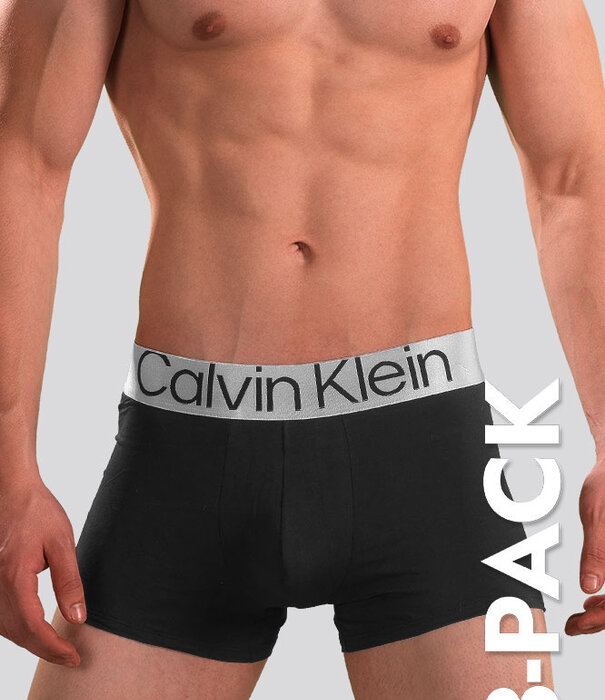 Calvin Klein Trunk 3-Pack NB3130A Reconsidered Steel Zwart