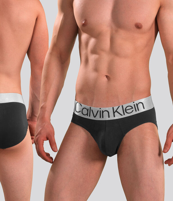 Calvin Klein Hip Brief 3-Pack NB3129A Reconsidered Steel Zwart