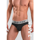 Calvin Klein Hip Brief 3-Pack NB3129A Reconsidered Steel Weiß/Schwarz/Grau