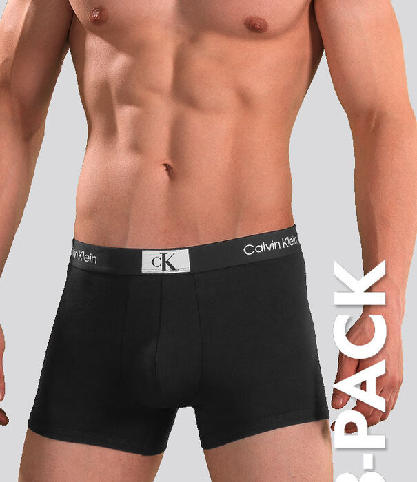 Calvin Klein Trunk 3-Pack NB3528A 1996 Cotton Stretch Black