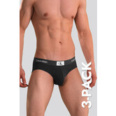 Calvin Klein Hip Brief 3-Pack NB3527A 1996 Cotton Stretch Black