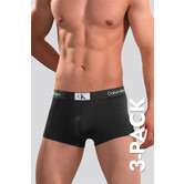 Calvin Klein Low Rise Trunk 3-Pack NB3532A 1996 Microfiber Zwart