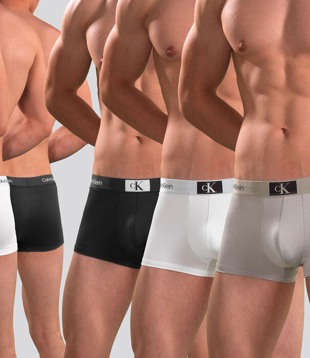 Calvin Klein Low Rise Trunk 3-Pack NB3532A 1996 Microfiber Wit/Zwart/Grijs