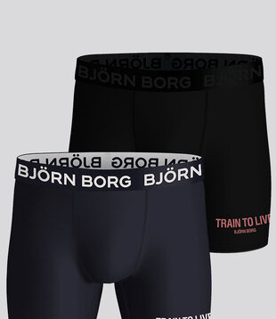 Bjorn Borg Boxershort 2-Pack 651 Performance Blauw/Zwart