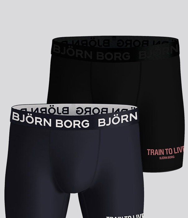 Bjorn Borg Boxershort 2-Pack 651 Performance Blau/Schwarz