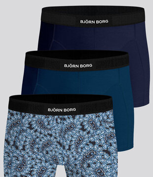Bjorn Borg Boxershort 3-Pack 631 Premium Cotton Stretch Blue