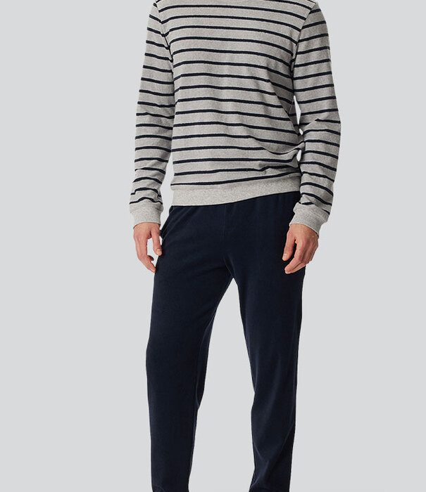 Schiesser Pyjama Long 844 Multi Grijs (301)