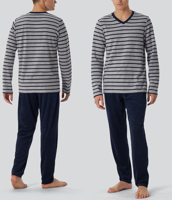 Schiesser Pyjama Long 278 Multi Grijs (301)