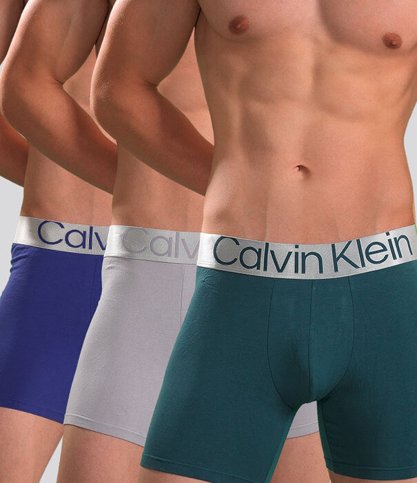 Calvin Klein Boxer Brief 3-Pack NB3131A Reconsidered Steel Blau/Grün