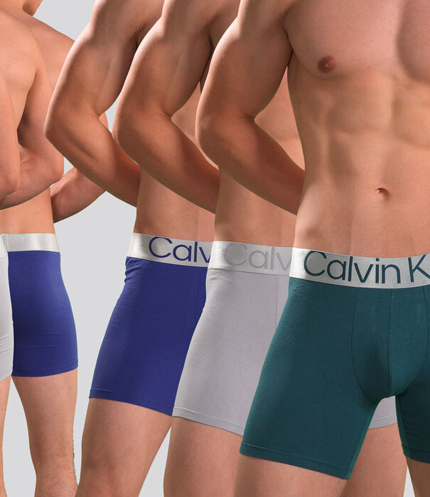 Calvin Klein Boxer Brief 3-Pack NB3131A Reconsidered Steel Blau/Grün