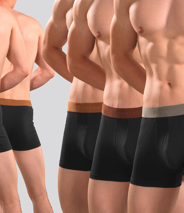 Schiesser Boxershort 3-Pack 194 Organic Cotton Multi Zwart (051)