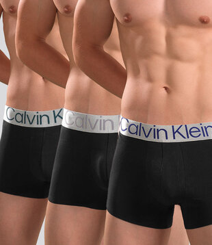 Calvin Klein Trunk 3-Pack NB3130A Reconsidered Steel Black
