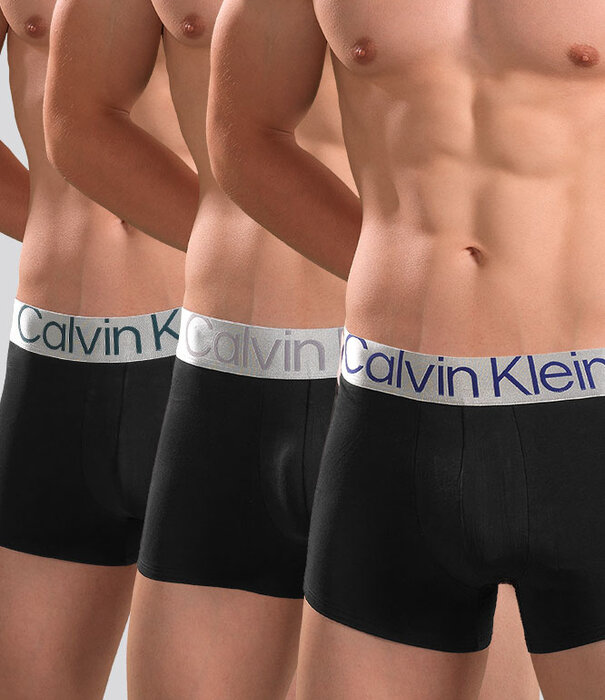 Calvin Klein Trunk 3-Pack NB3130A Reconsidered Steel Multi Zwart (051)