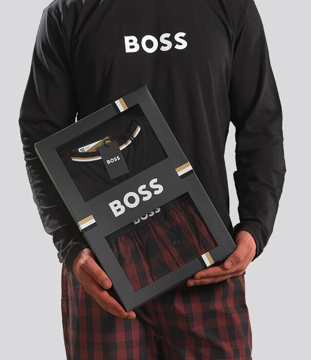 Boss Pyjama 084 Easy Long Set Rot