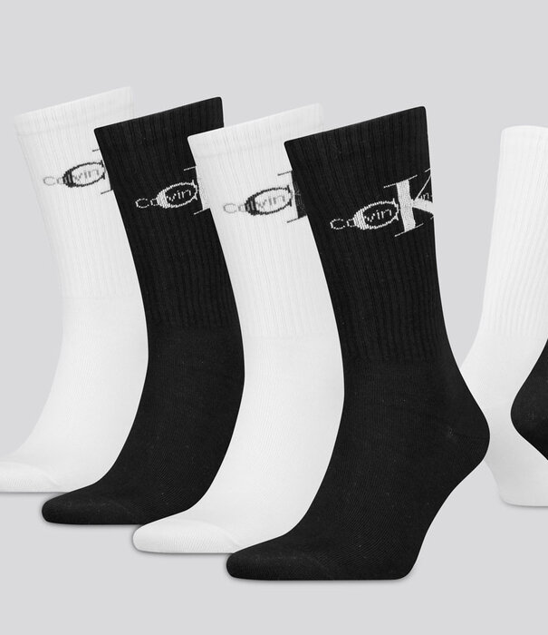 Calvin Klein Socks 4-Pack 125 Giftbox Zwart/Wit
