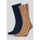 Tommy Hilfiger Socks 2-Pack 397 Global Stripe Multi Bruin (451)