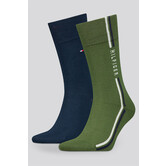 Tommy Hilfiger Socks 2-Pack 397 Global Stripe Multi Groen (251)