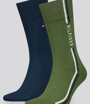 Tommy Hilfiger Socks 2-Pack 397 Global Stripe Green