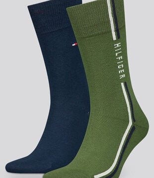 Tommy Hilfiger Socks 2-Pack 397 Global Stripe Multi Groen (251)