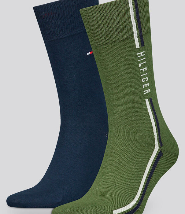 Tommy Hilfiger Socks 2-Pack 397 Global Stripe Multi Groen (251)