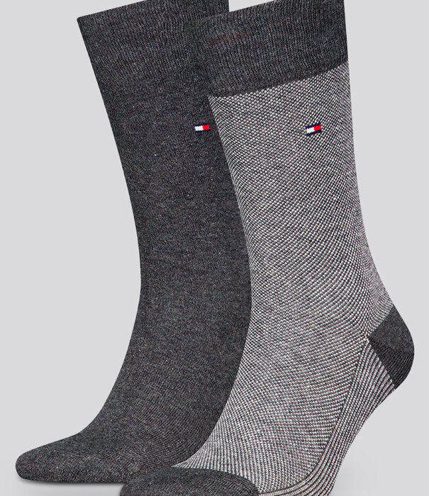 Tommy Hilfiger Socks 2-Pack 104 Birdseye Grau