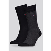 Tommy Hilfiger Socks 2-Pack 104 Birdseye Zwart