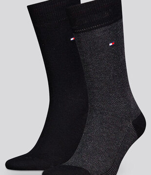 Tommy Hilfiger Socks 2-Pack 104 Birdseye Black