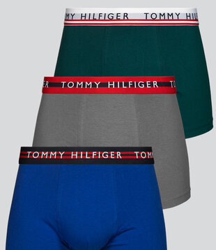 Tommy Hilfiger Trunk WB 3-Pack 007 Grijs/Groen/Blauw (807)
