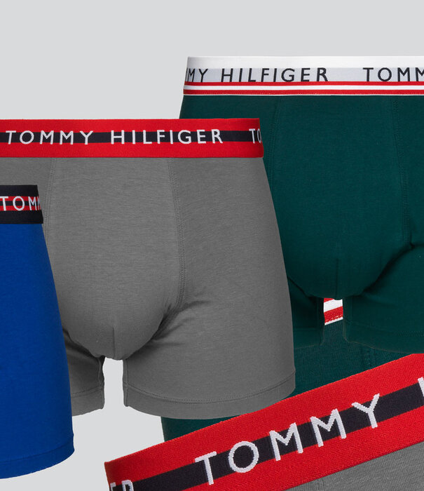 Tommy Hilfiger Trunk WB 3-Pack 007 Grijs/Groen/Blauw (807)