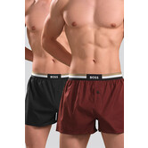 Boss Woven Boxershort 2-Pack 762 Pure Cotton Multi Rood (151)