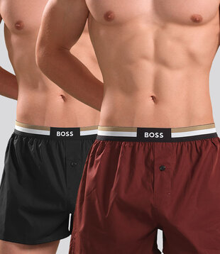 Boss Woven Boxershort 2-Pack 762 Pure Cotton Red