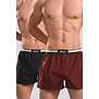 Boss Woven Boxershort 2-Pack 762 Pure Cotton Multi Rood (151)
