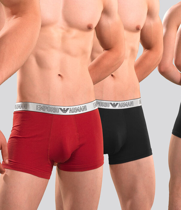 Emporio Armani Trunk 2-Pack 3F598 Stretch Cotton Multi Rood (151)