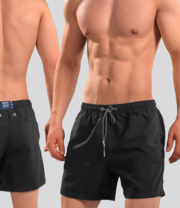 Hom Swim Short 537 Sea Life Beach Boxer Schwarz