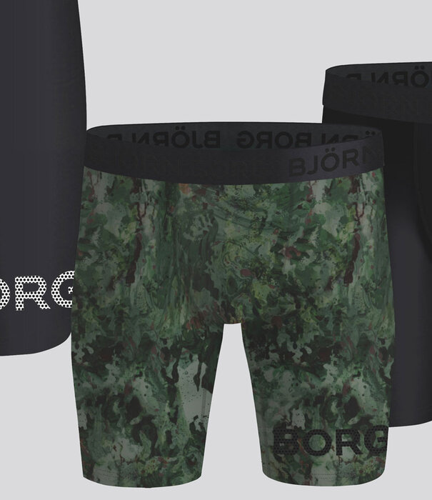 Bjorn Borg Long Boxershort 2-Pack 355 Performance Green