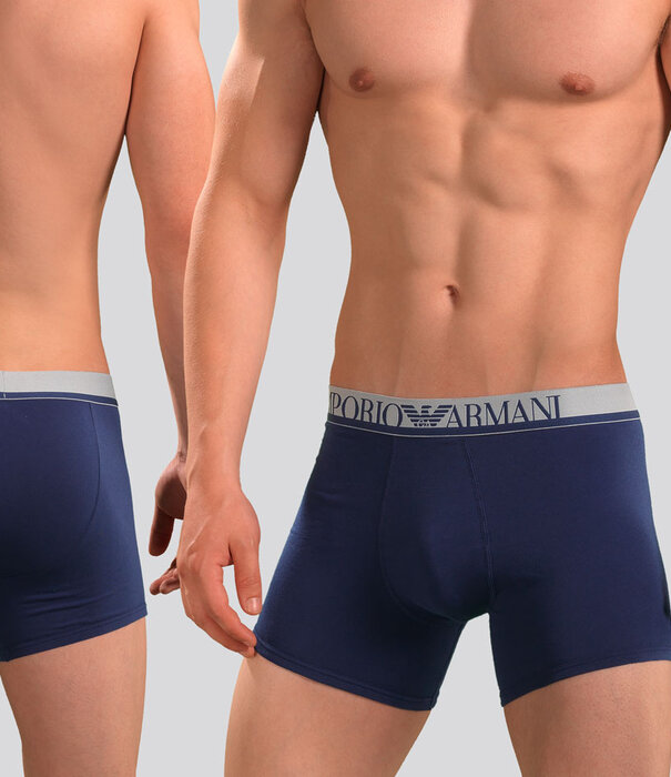 Emporio Armani Boxer 3F729 Stretch Cotton Blau