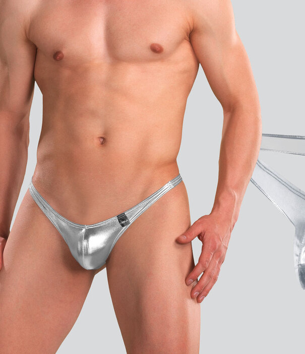 Cut4Men Pouch Enhancing Thong C4MPE02 Skaï Silber