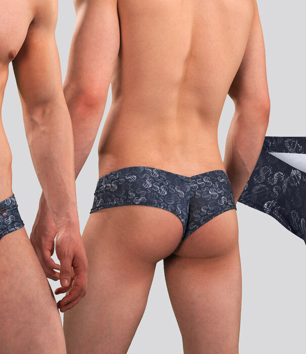 Cut4Men High Cut Cheeky Brief C4M05 Dollar Schwarz