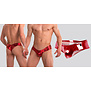 Cut4Men High Cut Cheeky Brief C4M05 Skaï Rood