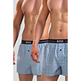 Boss Woven Boxershort 2-Pack 056 Pure Cotton Multi Blauw