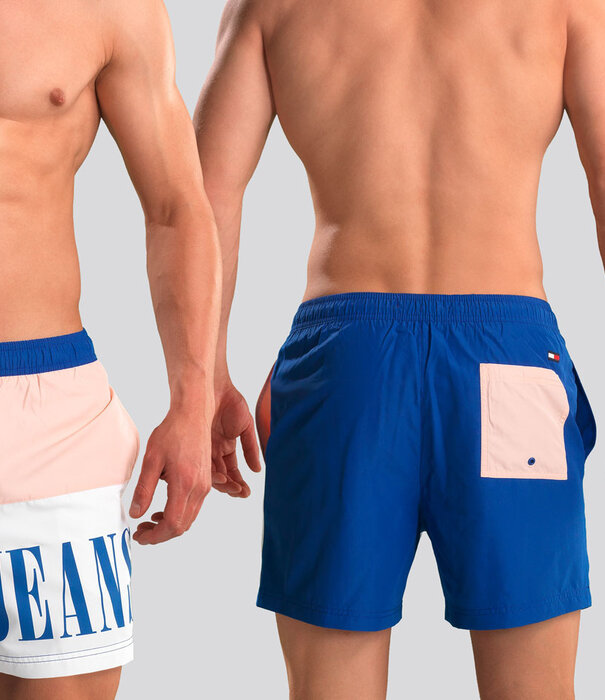 Tommy Hilfiger Swim Short 753 SF Medium Drawstring Blauw/Roze